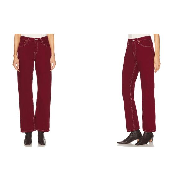 Re/Done Denim - RE/DONE The Standard High Rise Straight Jeans in Currant size 28 $285